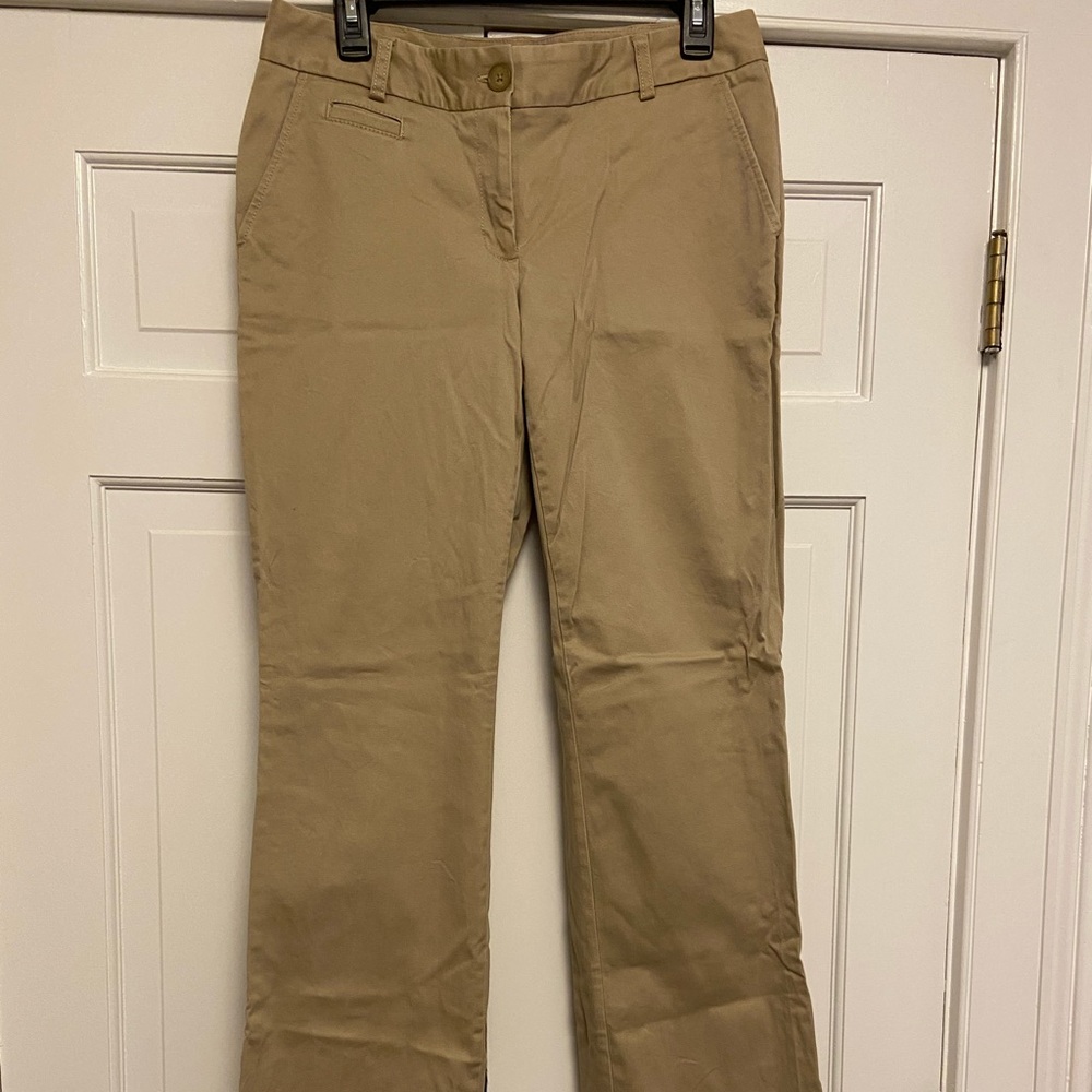Lands’ End boot cut khakis, size 6
